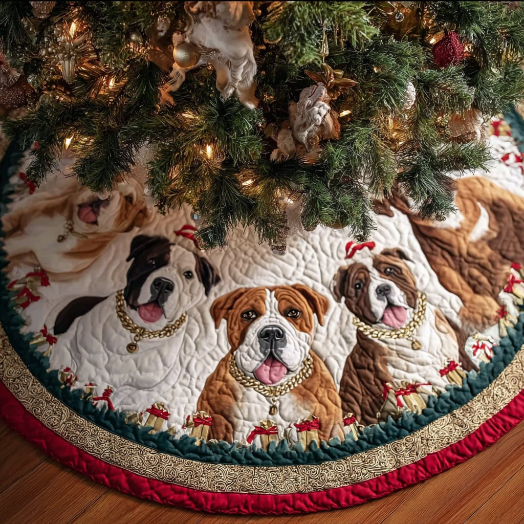 Gentle Pitbull Christmas Tree Skirt - Made to Order TREEK101