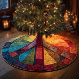 Groovy Sunburst Christmas Tree Skirt - Made to Order TREEK101