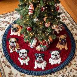 French Bulldog Noel Christmas Tree Skirt - Made to Order TREEK101