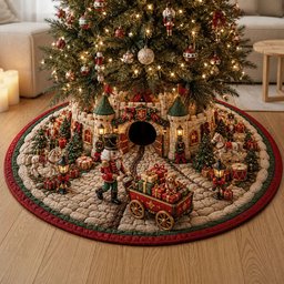 Nutcracker Castle Gate Adventure Christmas Tree Skirt - Made to Order TREEK101