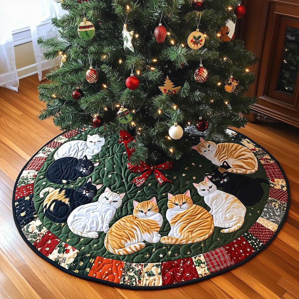 Furry Festivities Christmas Tree Skirt - Made to Order TREEK101