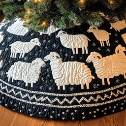 Gentle Grazers Christmas Tree Skirt - Made to Order TREEK101