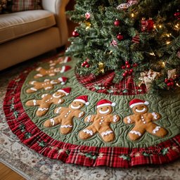 Ginger Snap Christmas Tree Skirt - Made to Order TREEK101
