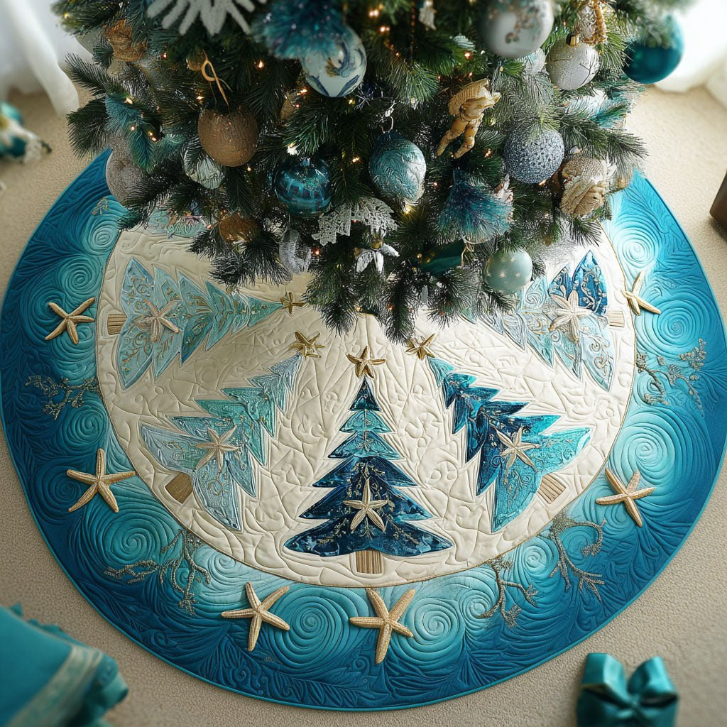 Frosty Pines Village Christmas Tree Skirt - Made to Order TREEK101
