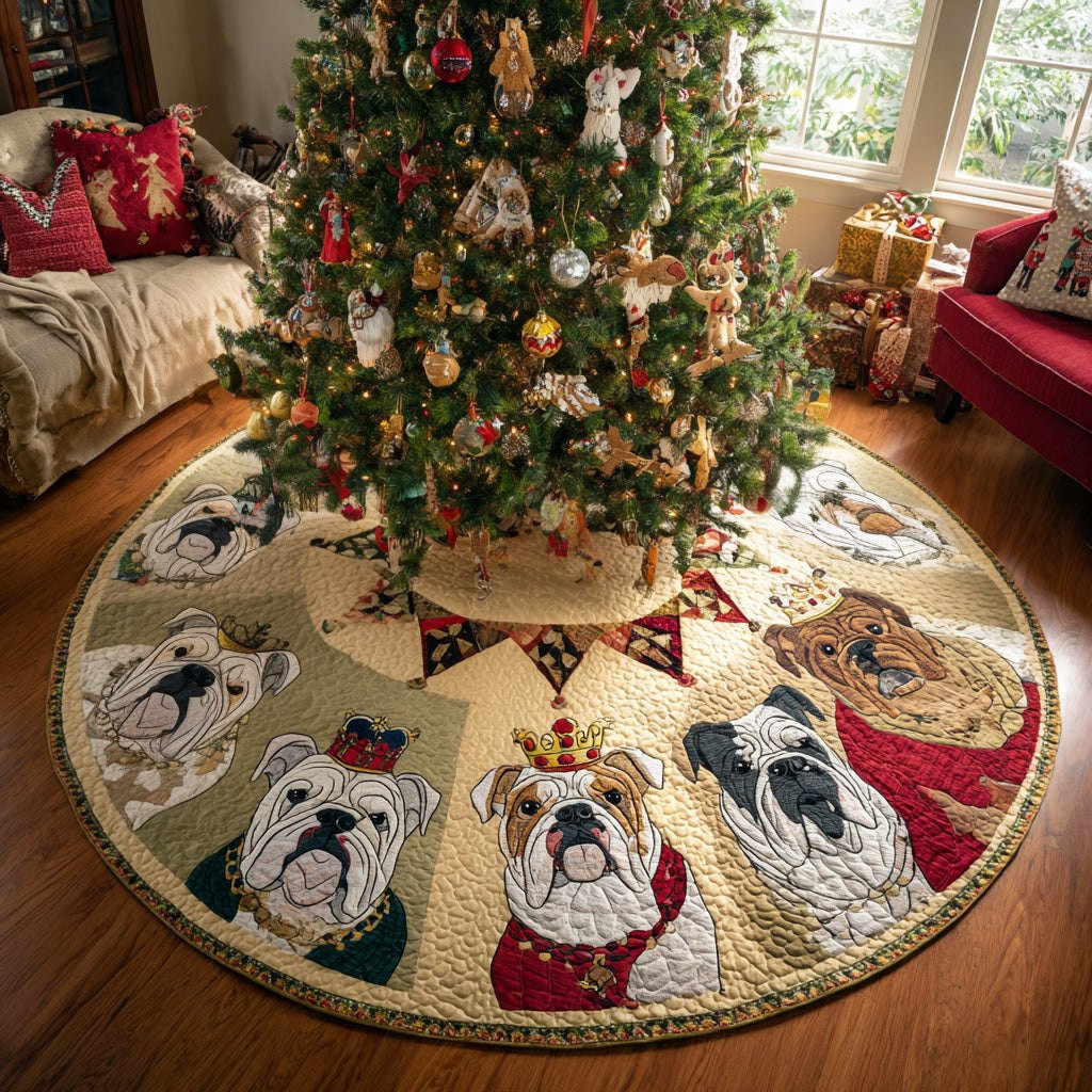 Festive Wrinkle Pup Christmas Tree Skirt - Made to Order TREEK101