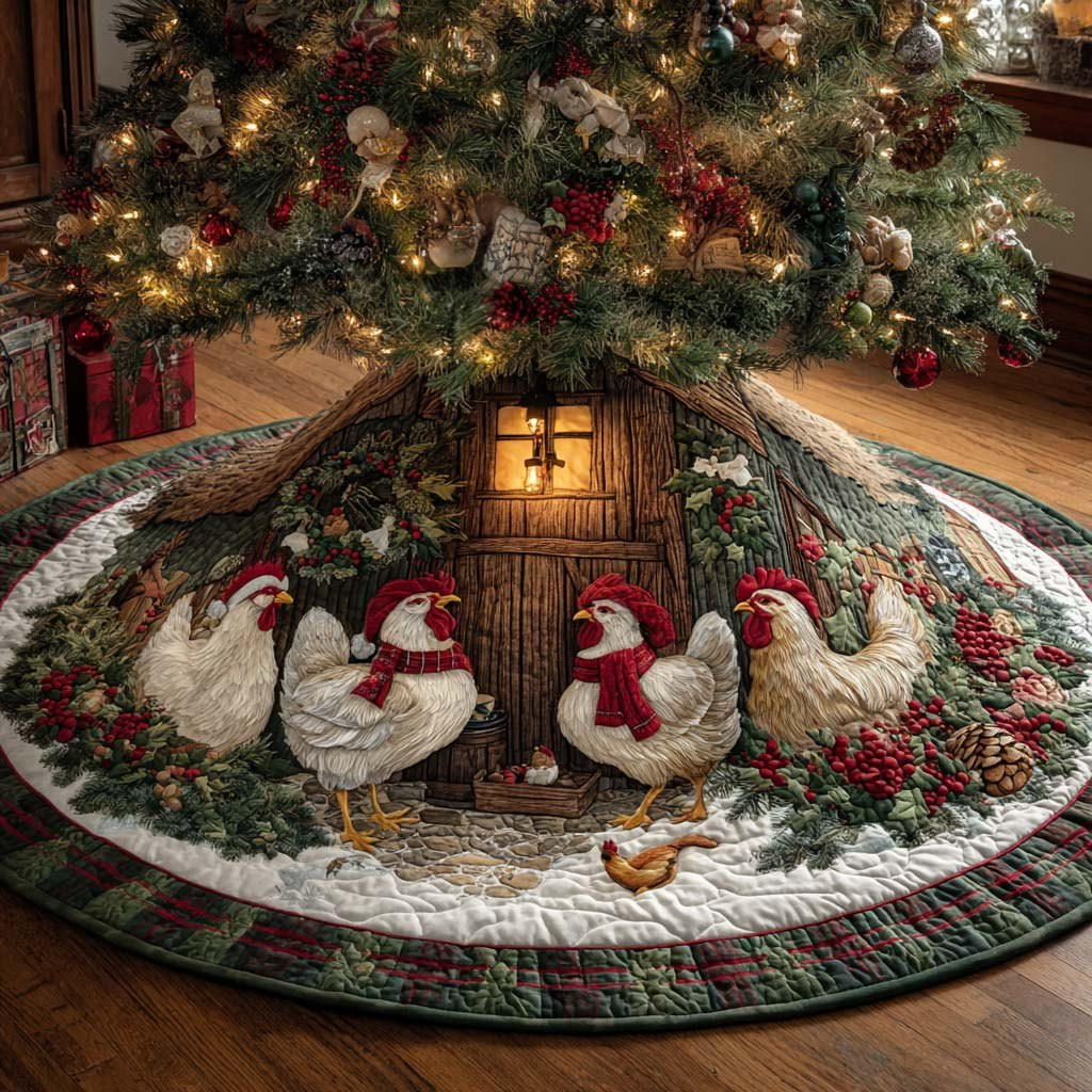 Gingerbread Carolers Christmas Tree Skirt - Made to Order TREEK101