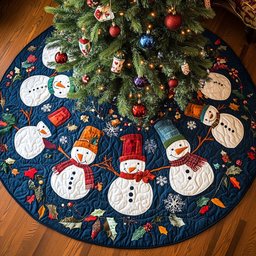 Frosty Flair Christmas Tree Skirt - Made to Order TREEK101