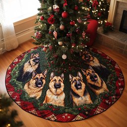Festive Shepherd Christmas Tree Skirt - Made to Order TREEK101