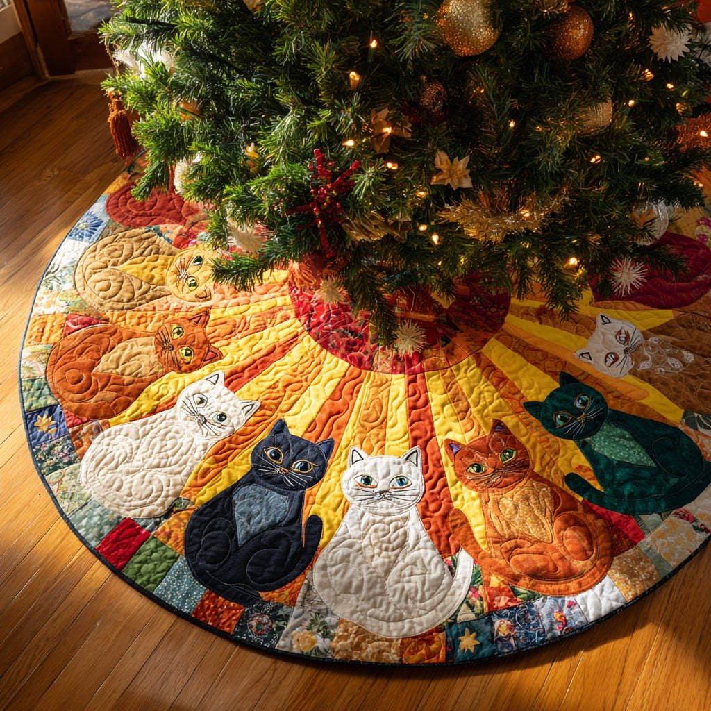 Ginger Cat Christmas Tree Skirt - Made to Order TREEK101