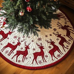 Frosty Forest Flight Christmas Tree Skirt - Made to Order TREEK101
