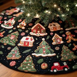 Holiday Homestead Christmas Tree Skirt - Made to Order TREEK101