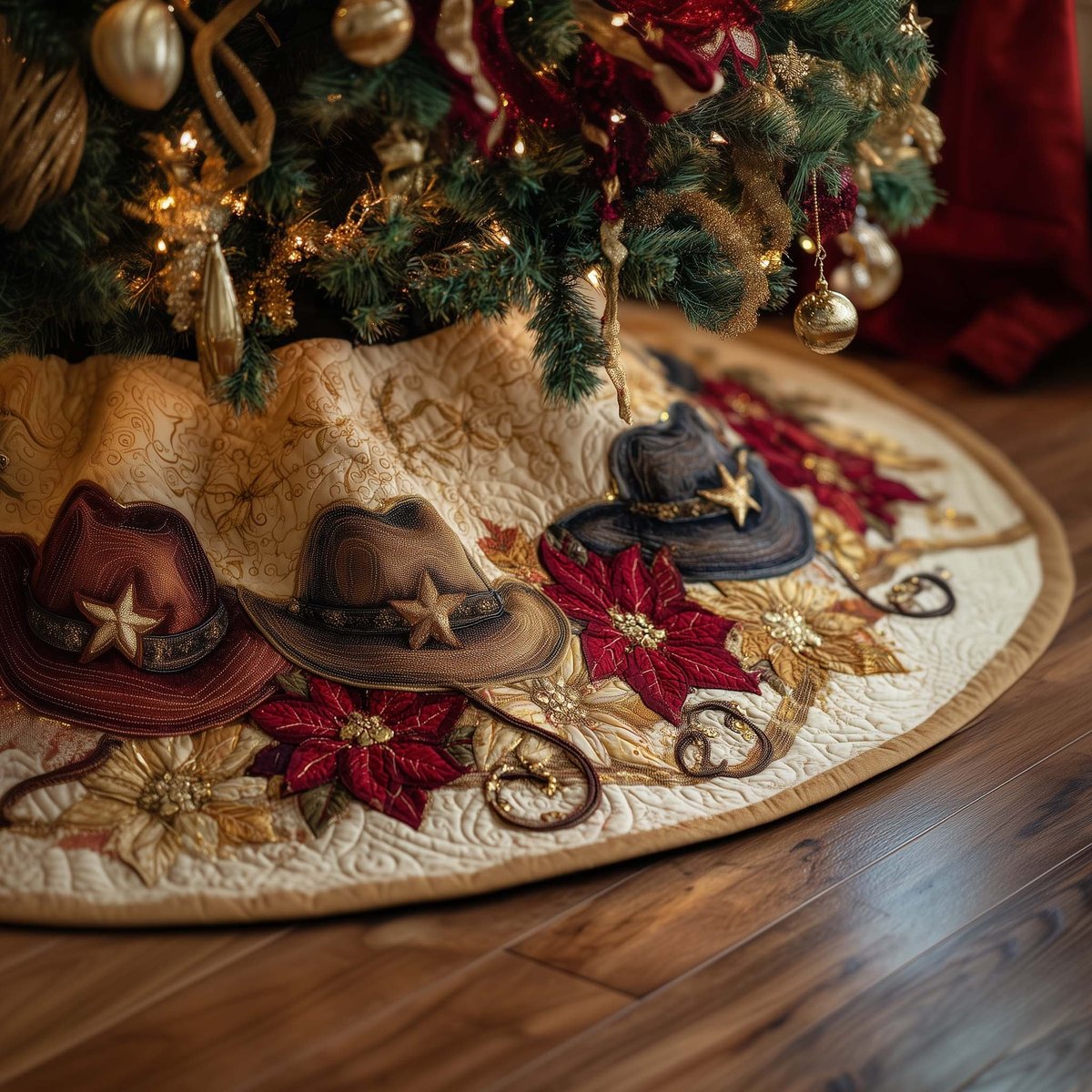 Western Christmas Luxe Christmas Tree Skirt - Made to Order TREEK101