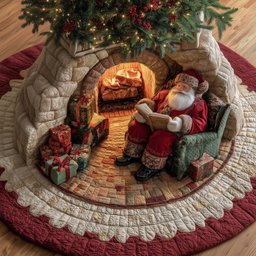Reading Santa Christmas Tree Skirt - Made to Order TREEK101