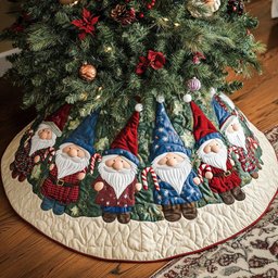 Gnome Yuletide Cheer Christmas Tree Skirt - Made to Order TREEK101