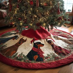 Holly Paws Christmas Tree Skirt - Made to Order TREEK101