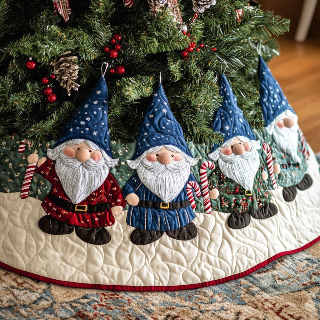 Gnomes Wonderland Christmas Tree Skirt - Made to Order TREEK101