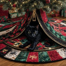 Festive Hideaway Christmas Tree Skirt - Made to Order TREEK101