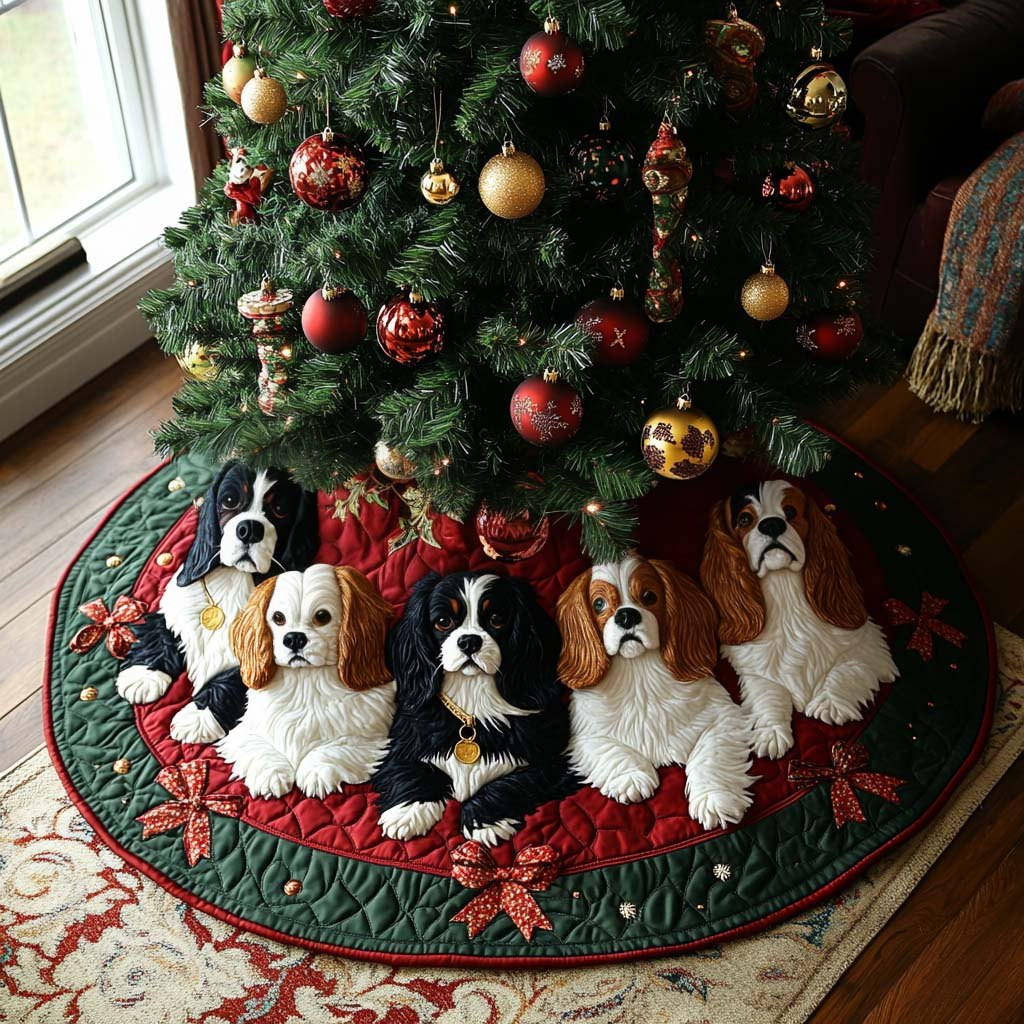 Holiday Crown Christmas Tree Skirt - Made to Order TREEK101
