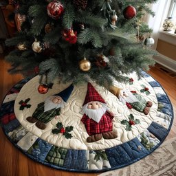 Homestead Gnomes Christmas Tree Skirt - Made to Order TREEK101