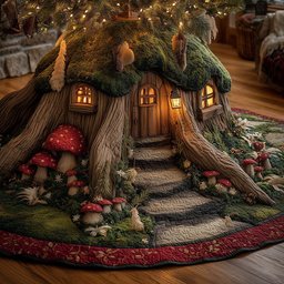Firfolk Cozy Home Christmas Tree Skirt - Made to Order TREEK101