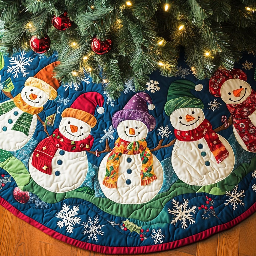 Frosty Tales Christmas Tree Skirt - Made to Order TREEK101