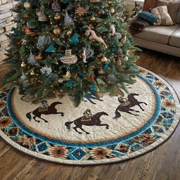 Freedom Run Christmas Tree Skirt - Made to Order TREEK101