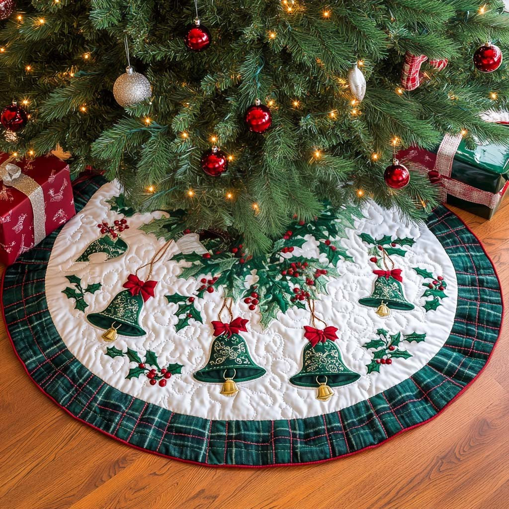 Bells Ringing Christmas Tree Skirt - Made to Order TREEK101