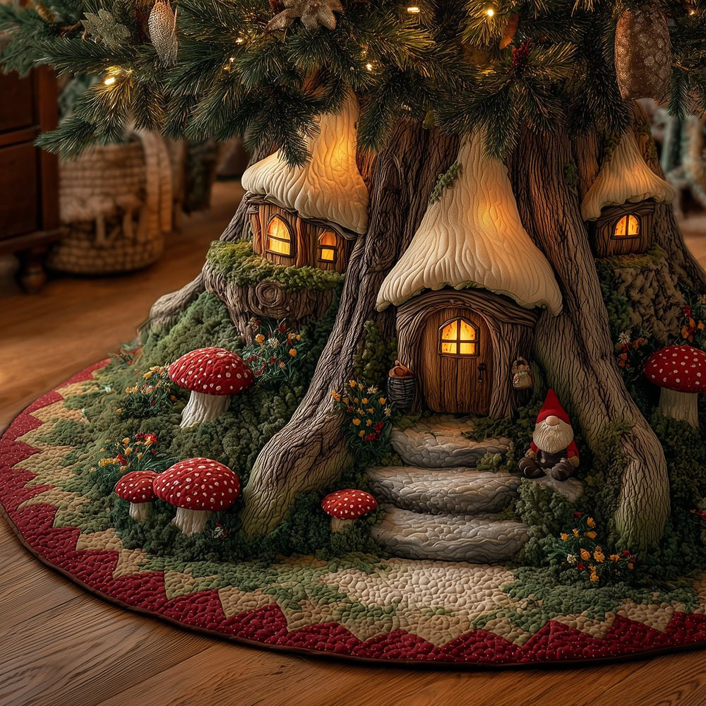 Elfpath Treehouse Christmas Tree Skirt - Made to Order TREEK101