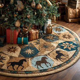 Desert Star Christmas Tree Skirt - Made to Order TREEK101