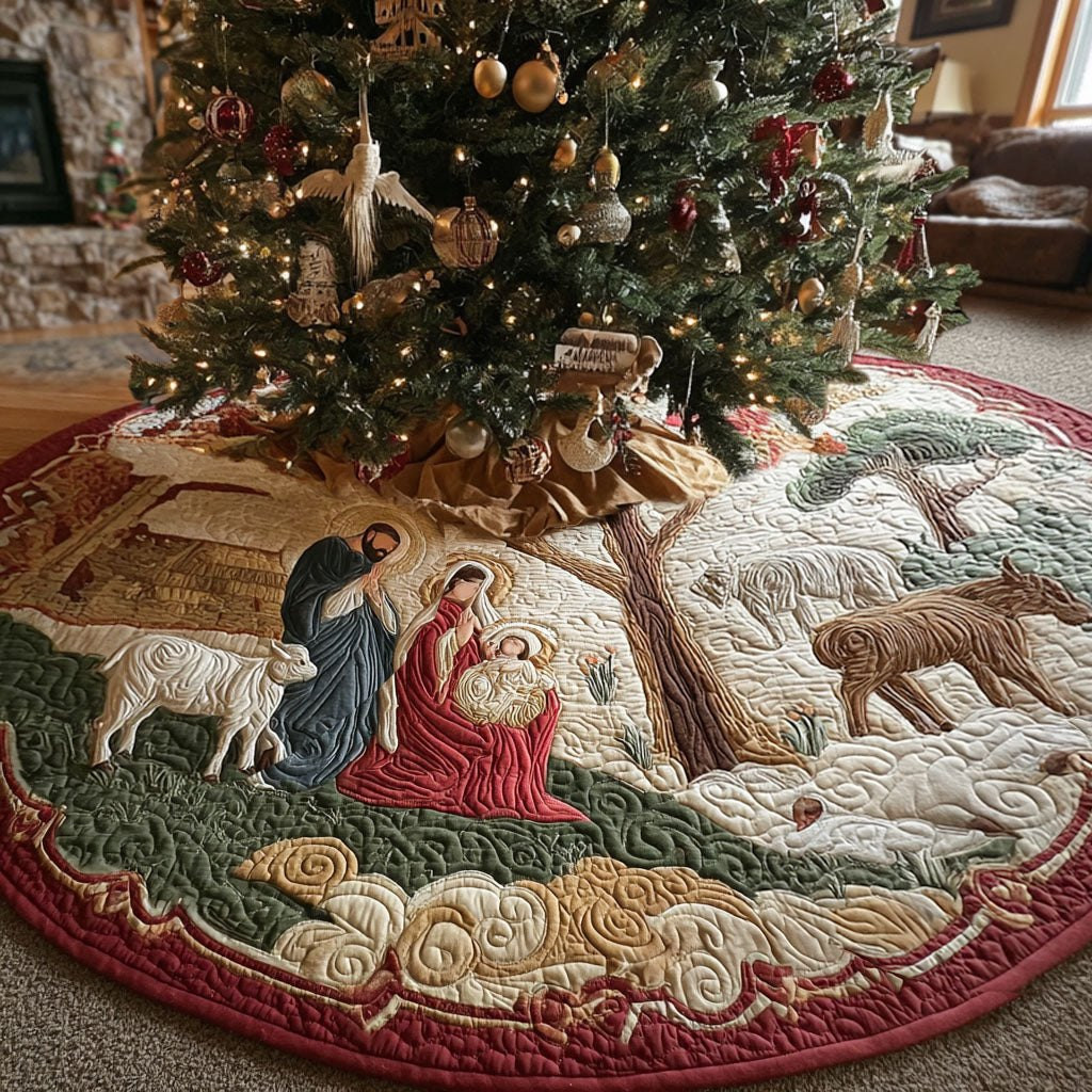 Bethlehem Star Path Christmas Tree Skirt - Made to Order TREEK101