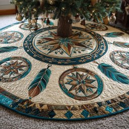 Desert Compass Christmas Tree Skirt - Made to Order TREEK101