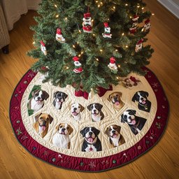 Festive Boxer Fun Christmas Tree Skirt - Made to Order TREEK101