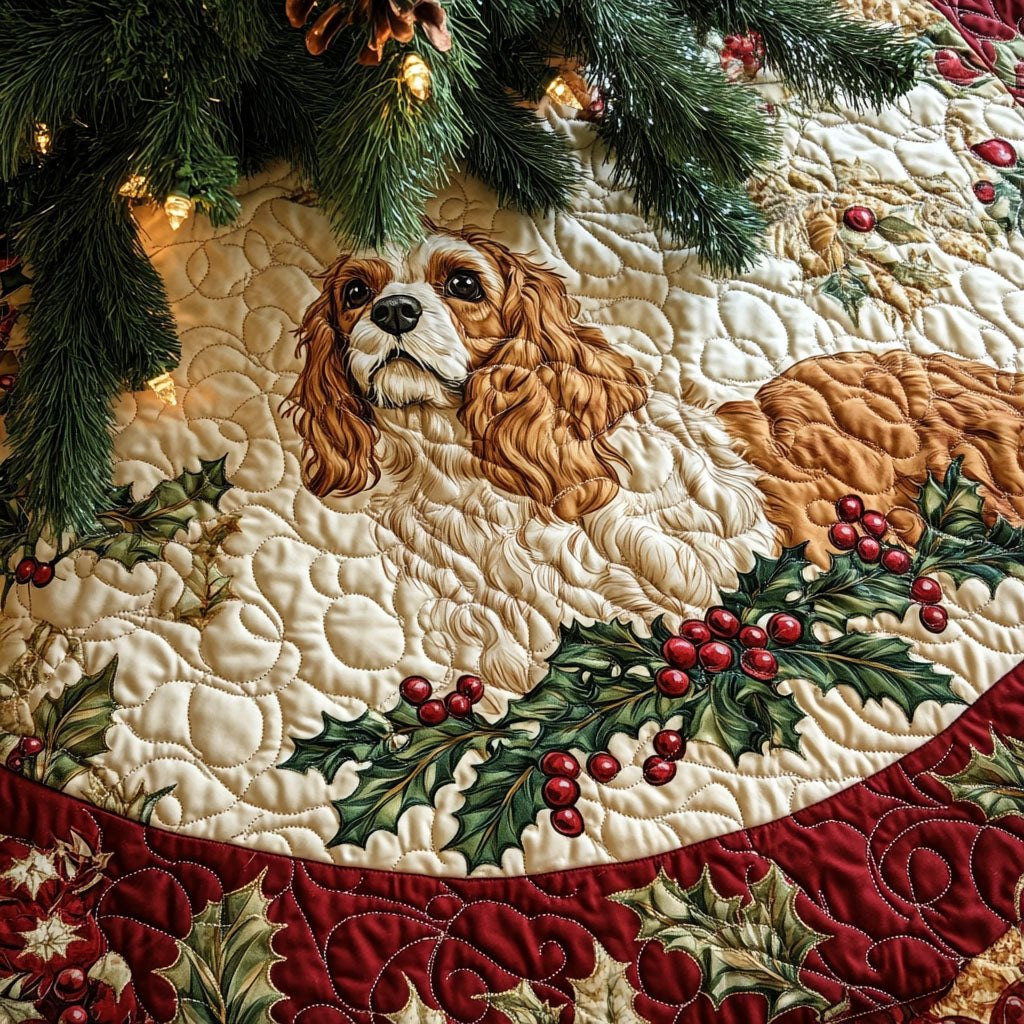 Bright Spaniel Christmas Tree Skirt - Made to Order TREEK101