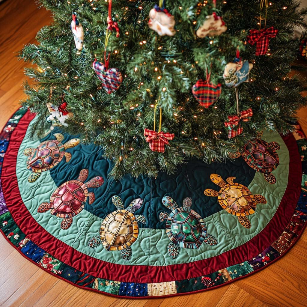 Deep Blue Christmas Tree Skirt - Made to Order TREEK101