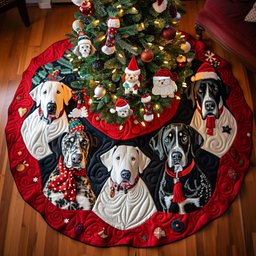 Festive Dane Wonderland Christmas Tree Skirt - Made to Order TREEK101