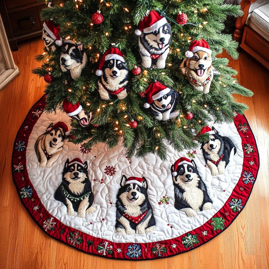 Arctic Cheer Christmas Tree Skirt - Made to Order TREEK101