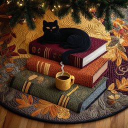 Autumn Reader Christmas Tree Skirt - Made to Order TREEK101