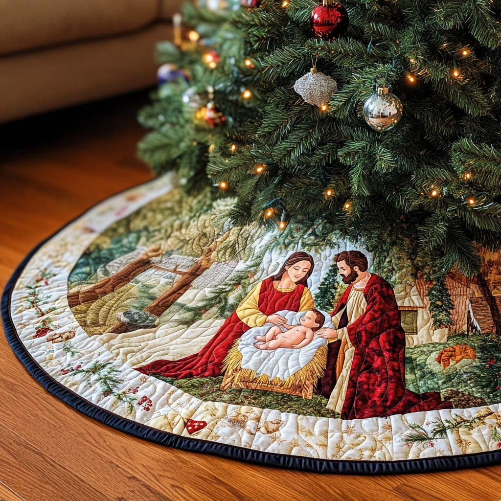 Cradle in the Glade Christmas Tree Skirt - Made to Order TREEK101