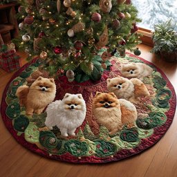 Cozy Pom Christmas Tree Skirt - Made to Order TREEK101
