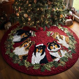 Evergreen Herd Christmas Tree Skirt - Made to Order TREEK101