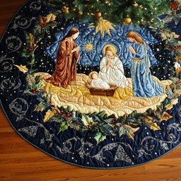 Blessed Night Christmas Tree Skirt - Made to Order TREEK101