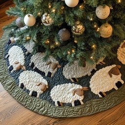Dreamy Wool Christmas Tree Skirt - Made to Order TREEK101
