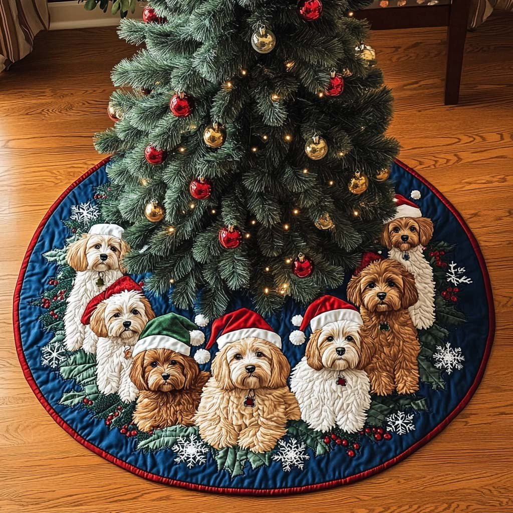 Cavapoo Bliss Christmas Tree Skirt - Made to Order TREEK101