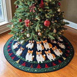 Corgi Christmas Tree Skirt - Made to Order TREEK101
