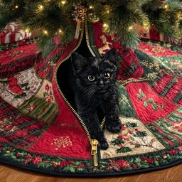 Christmas Snug Cave Christmas Tree Skirt - Made to Order TREEK101