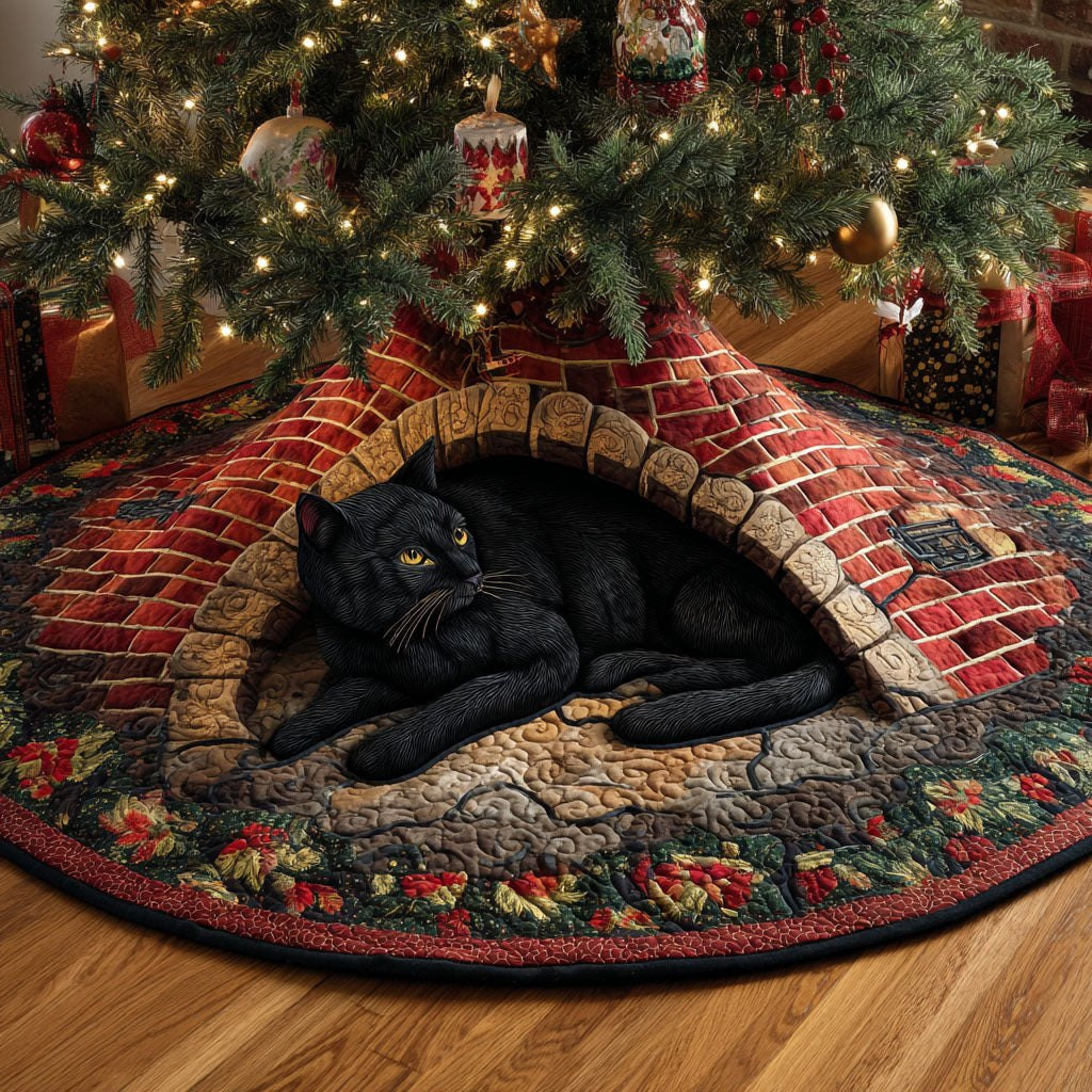 Brick Hearth Haven Christmas Tree Skirt - Made to Order TREEK101
