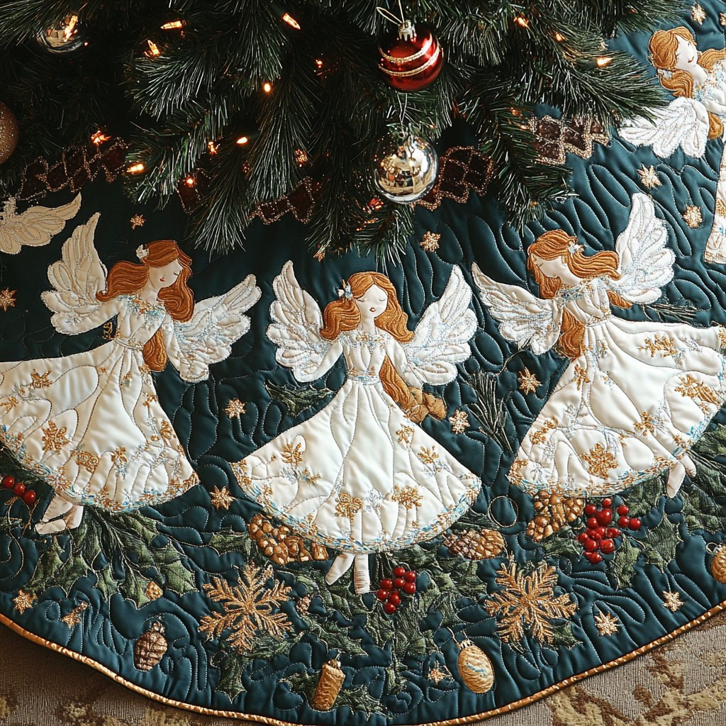 Celestial Carols Christmas Tree Skirt - Made to Order TREEK101