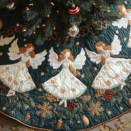 Celestial Carols Christmas Tree Skirt - Made to Order TREEK101