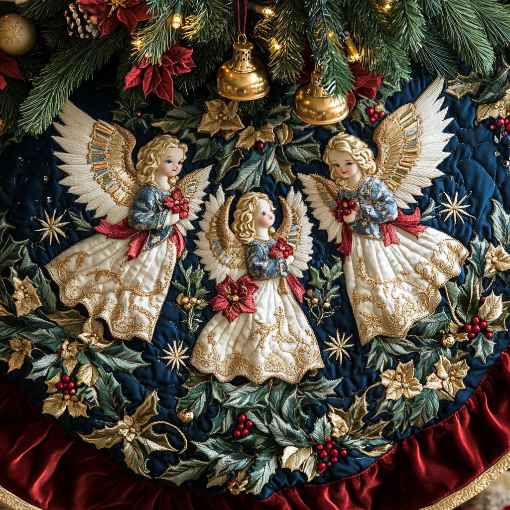 Ethereal Elegance Christmas Tree Skirt - Made to Order TREEK101