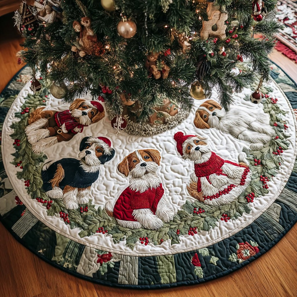 Beagle Yuletide Joy Christmas Tree Skirt - Made to Order TREEK101